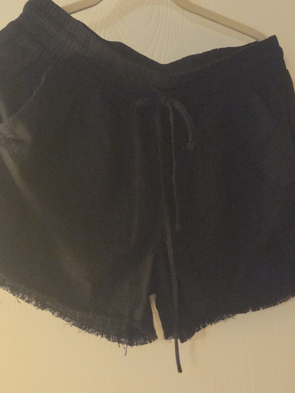 NWT Umgee Black Linen Blend Drawstring Shorts